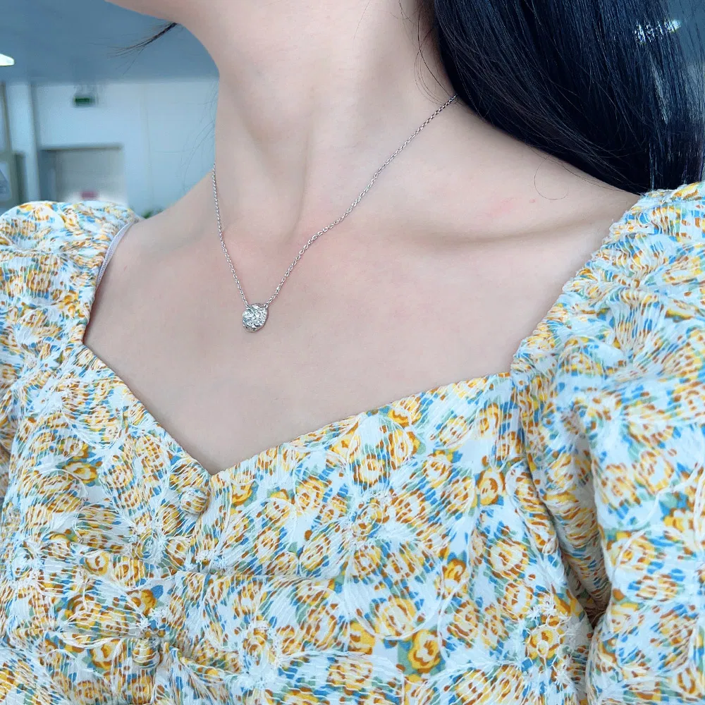 New Fashion Simple Design Cubic Zirconia Star Shambhala Ball Charm Jewelry Brass Chain Chokers Necklaces for Women Ladies