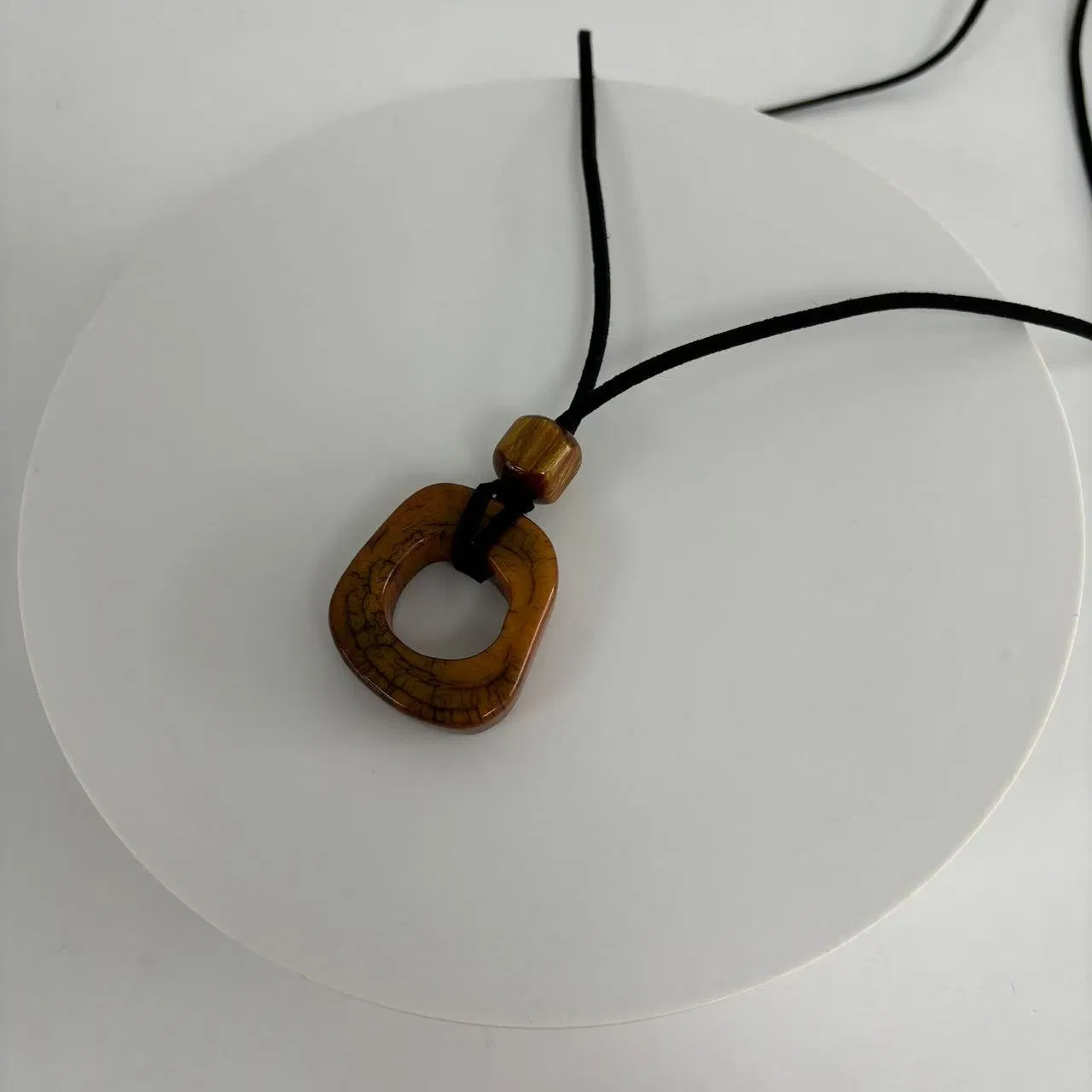 Natural Camel Bone Chain Women's Retro Art Long Sweater Necklace