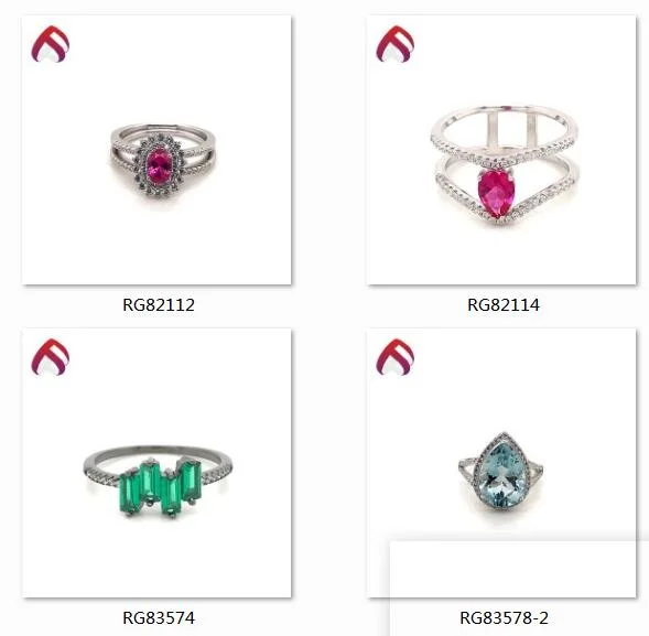 Pretty Engagement Wedding 925 Silver Ring Lab Diamond Jewelry Cubic Zirconia Anniversary Rings (RG83222)