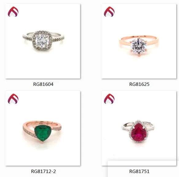 Pretty Engagement Wedding 925 Silver Ring Lab Diamond Jewelry Cubic Zirconia Anniversary Rings (RG83222)