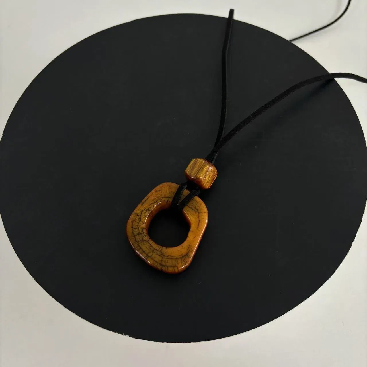 Natural Camel Bone Chain Women's Retro Art Long Sweater Necklace