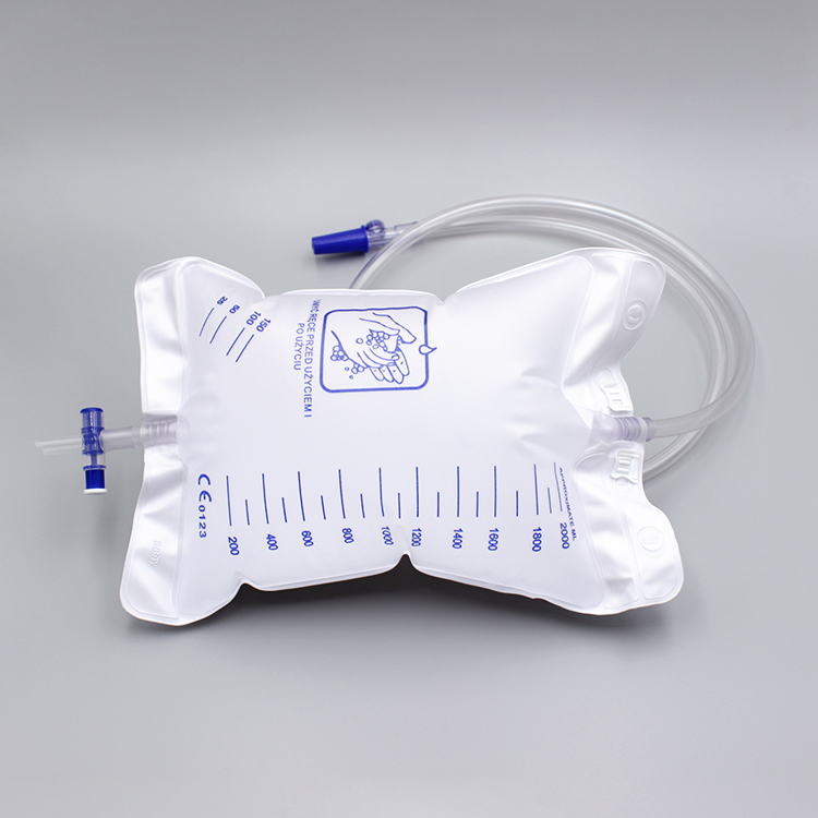 Economy Disposable Luxury Urine Collection Bag Urinary Drainage Bag with T Valve