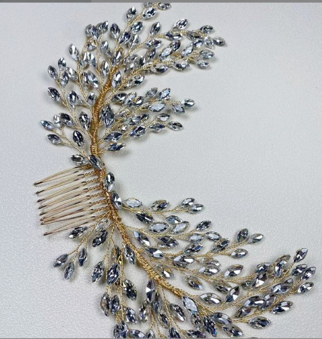 Bridal Wedding Luxury Rhinestone Hair Comb Hair Accessories. Bridal Rhinestone Hair Comb Headpiece. Bridal Jewelry