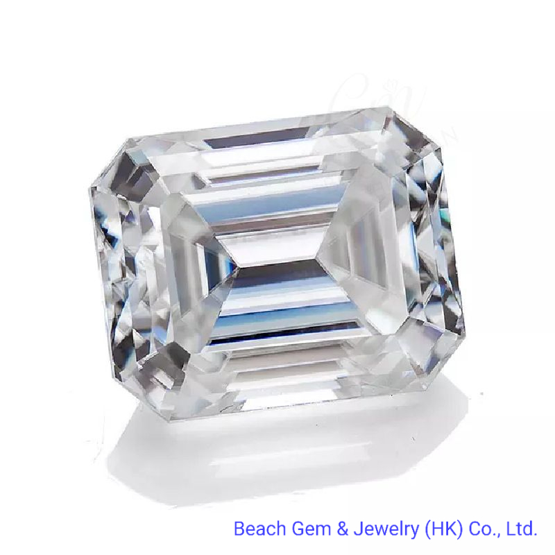 White Octagon Shape Loose Moissanite for Jewelry Ring