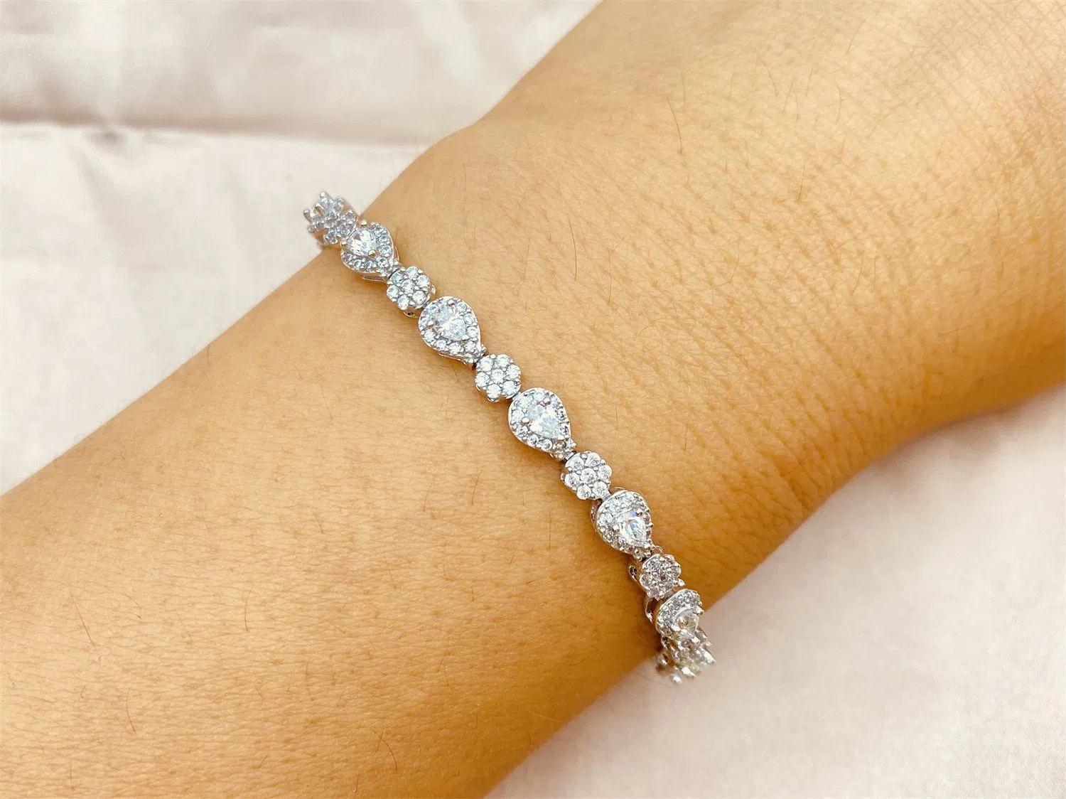 Cubic Stone AAA Grade 925 Silver Tennis Bracelet