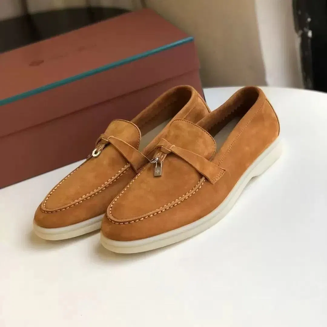 2026 Luxury Designer Collection, High-End Version, Cashmere and Leather Loafers, Couple Style, Lorolies Pianoly Footwear