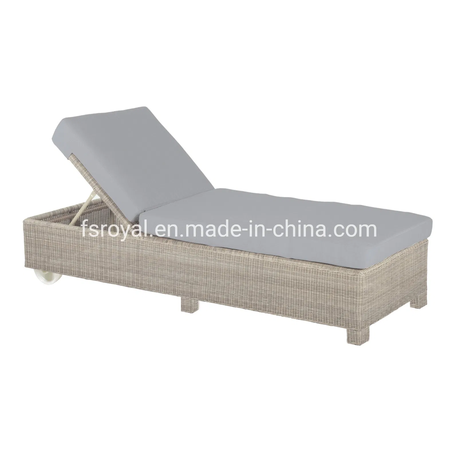 Chinese Modern Outdoor Garden Hotel Home Patio Furniture Sun Lounger Aluminium Sunbed Sofabed Daybed