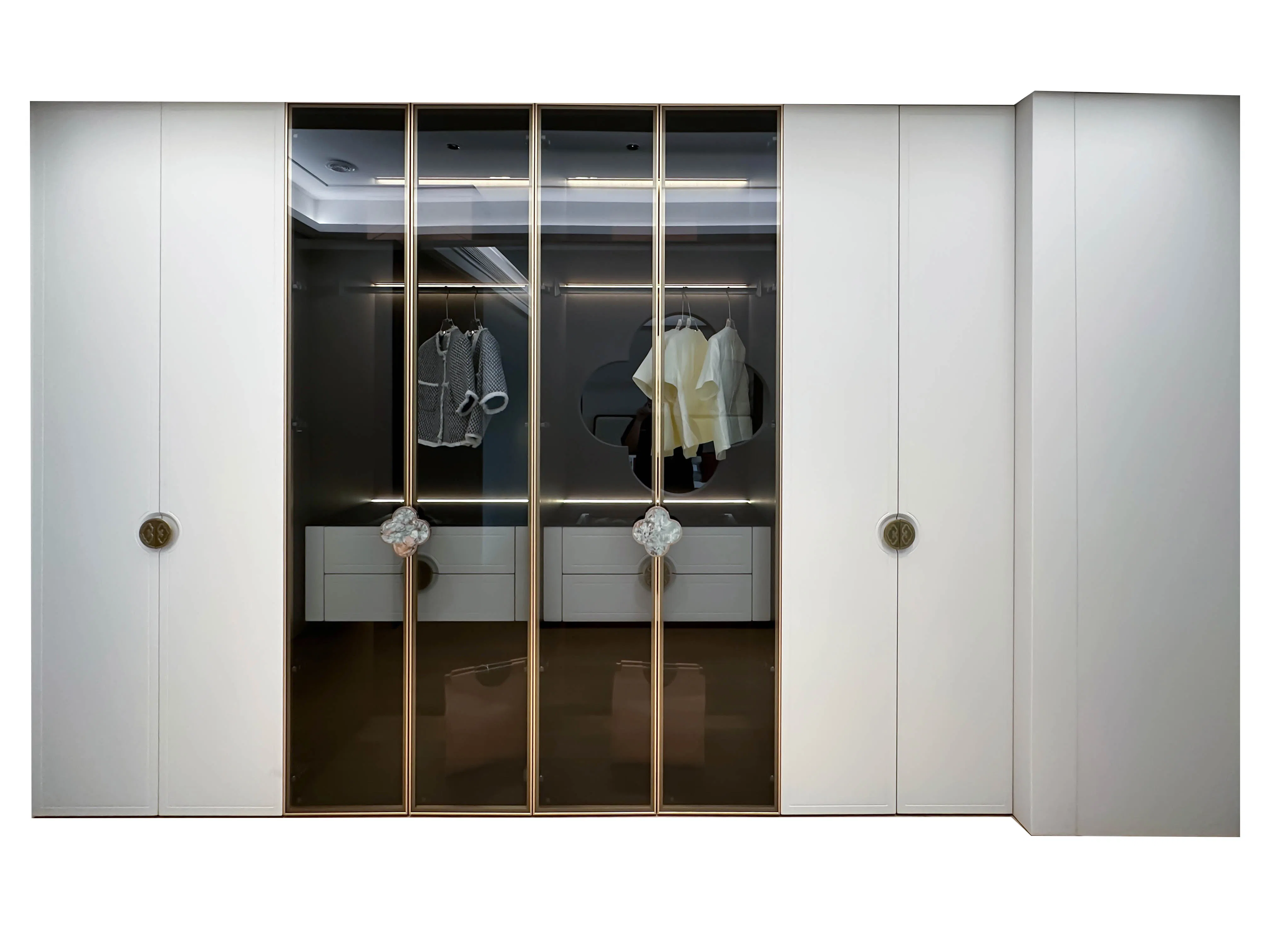 Wooden Wardrobe Simple Haute Couture Size Wardrobe New Chinese Bedroom Furniture Wardrobe