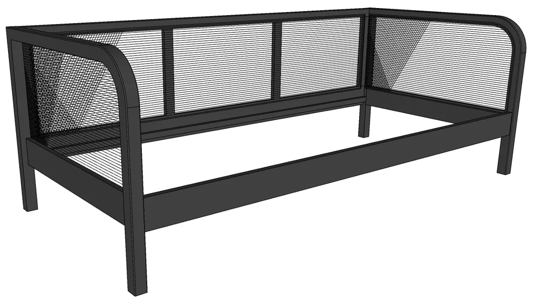 Natural Rattan Sofa Bed 2