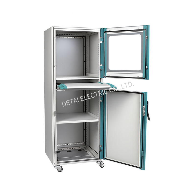 Heavy Duty Steel Monitor Console Desk Powder Coated Industrial Control Cabinet