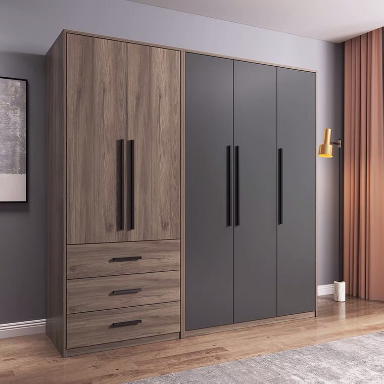 New Chinese Style House Use Hotel Bedroom Furniture Durable Storage Wooden Wardrobe