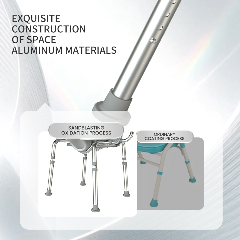 Reclining Tower-Back Bath Chair Contoured Seat Basin &amp; Supportive Side Grips Shower Chair for Disabled