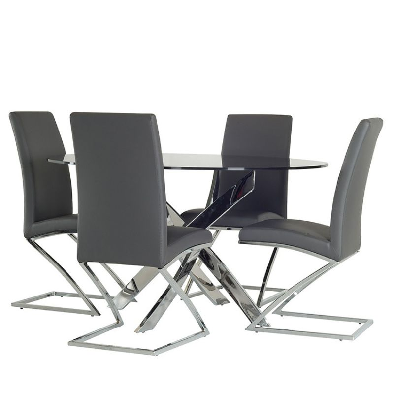 Wholesale Chinese Dining Furniture Simple Design Glass Top Metal Leg Dining Table Restaurant Table