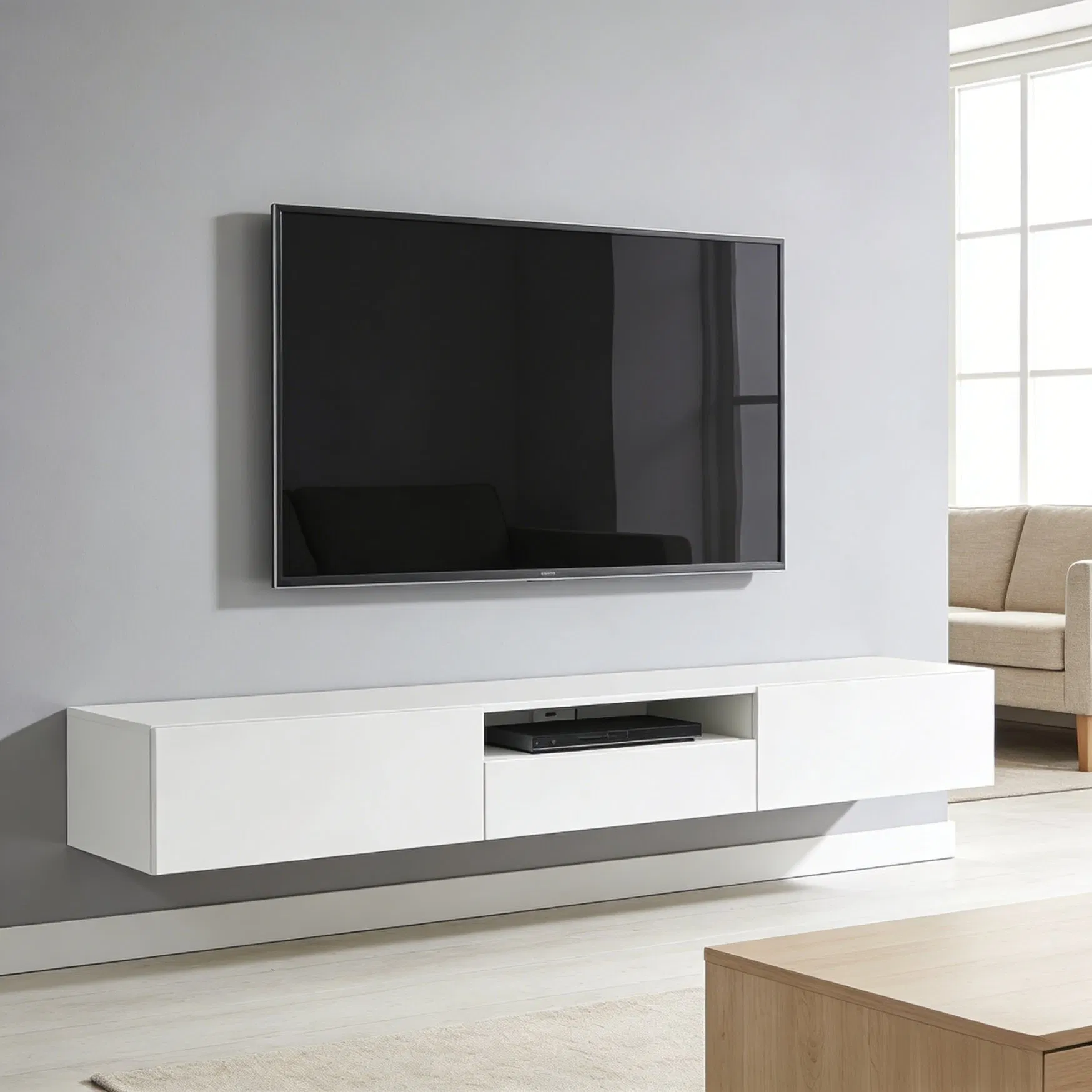 MDF TV Cabinet Media Console for Contemporary Home Interior