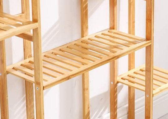 Tall Corner Wooden Plants Ladder Holder Balcony Plant Flower Stand