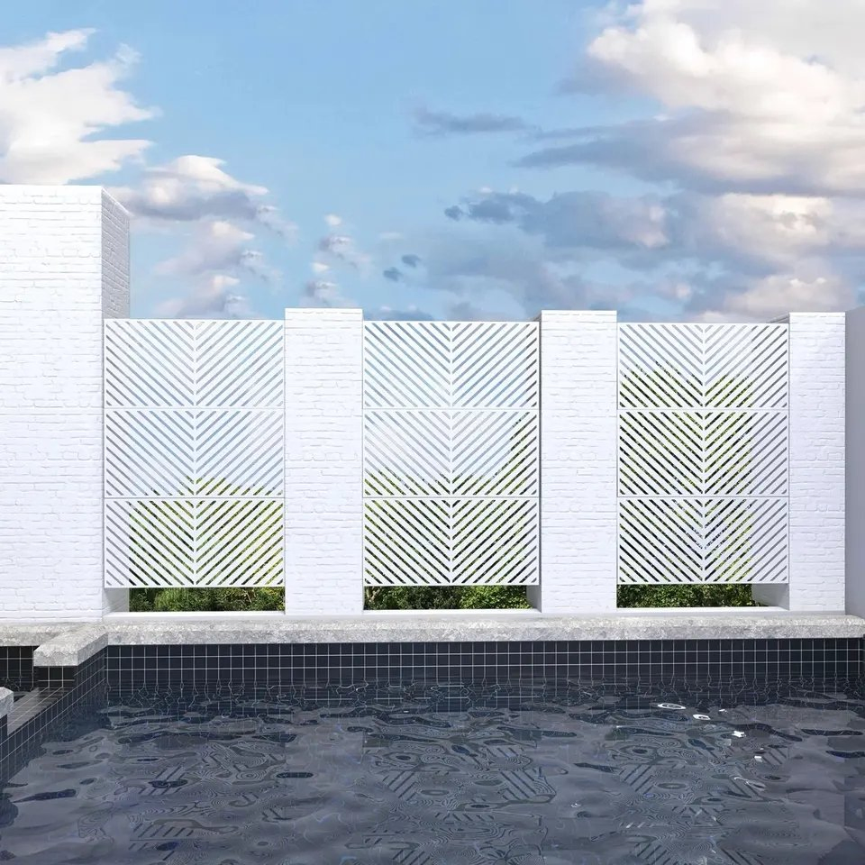 Aluminum Fence Custom Decorative Metal Stainless Steel Restaurant Room Hotel Lobby Floor-to-Ceiling Soundproof Dividers Wall Metal Screen