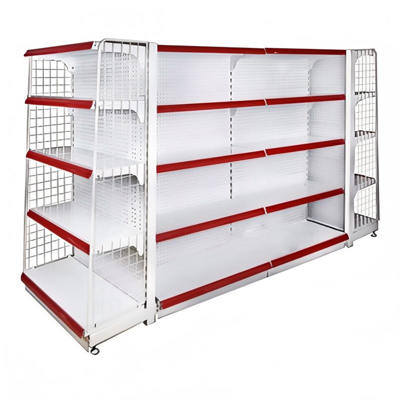 Chinese-Made Double-Sided Metal Heavy-Duty Supermarket Shelves