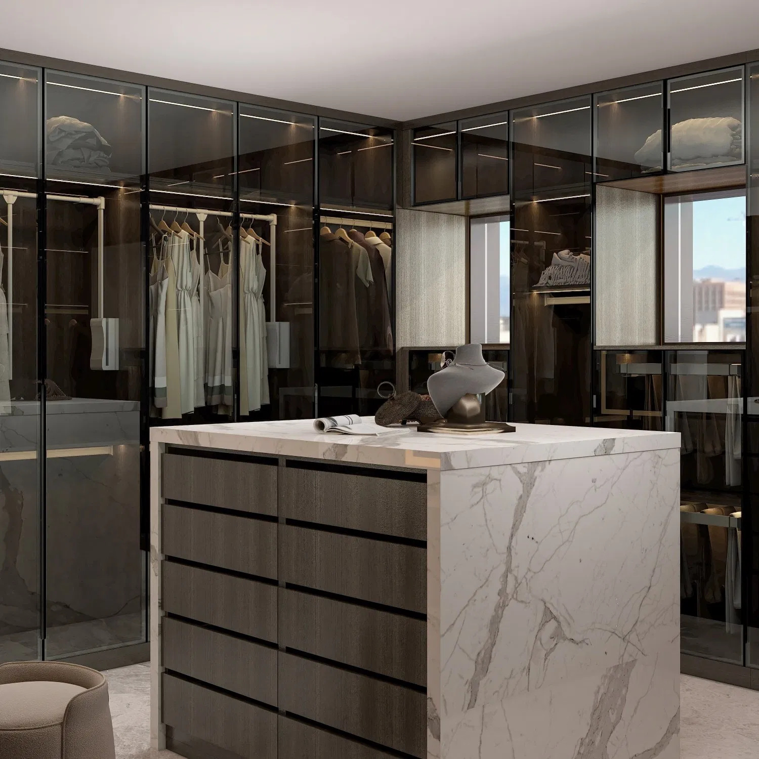 Custom Modern Chinese Simple Cabinet Closet Open Style Hotel Villa Furniture Bedroom Wooden Doors Storage Ideas Wardrobe