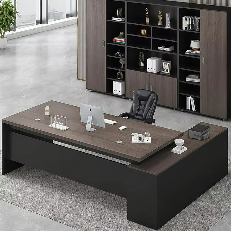 Office Chinese Furniture Luxury CEO Table Boss Manager Executive L Shaped Office Desk