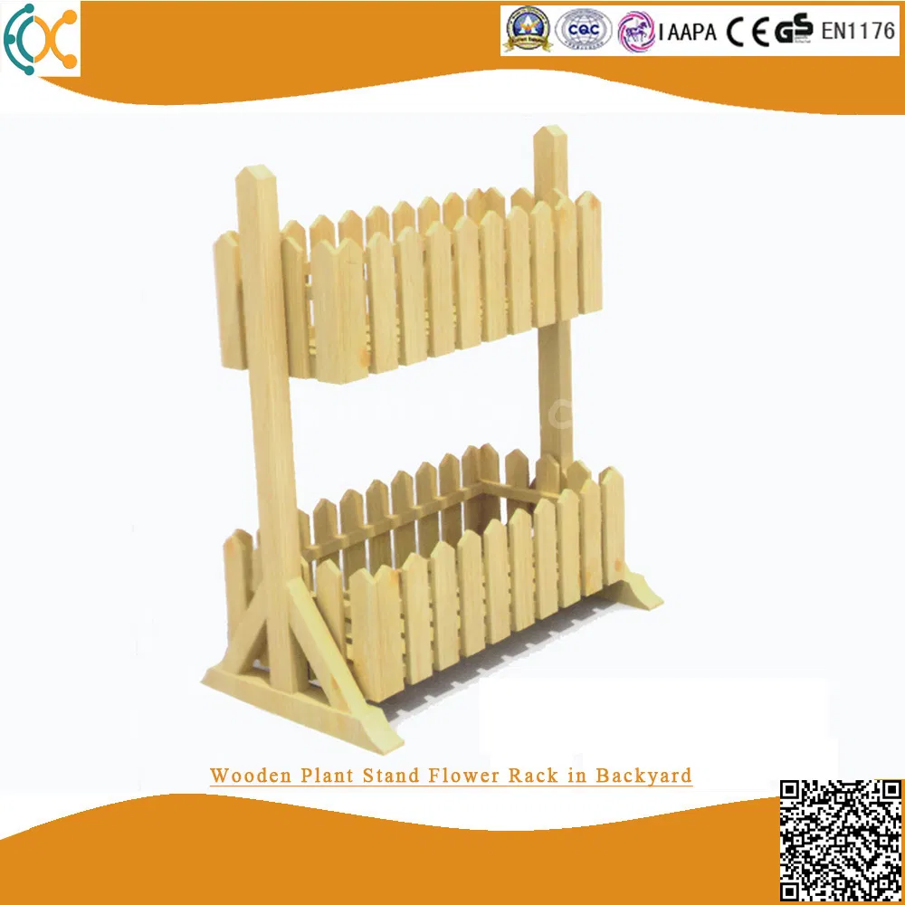 Wooden Plant Rack Flower Stand in Corner