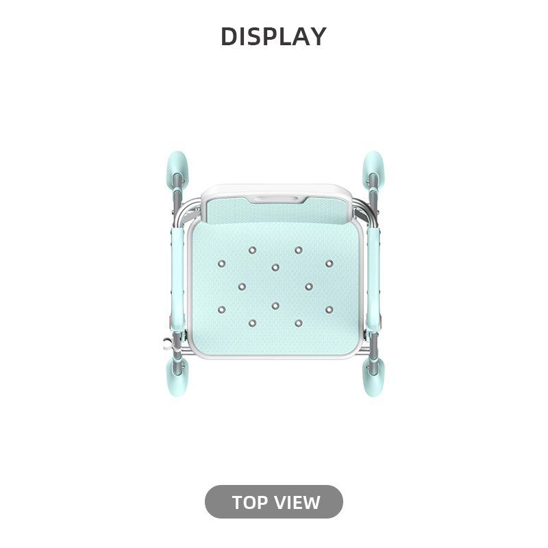 Innovative Turquoise Shower Chair with Patented Stability System