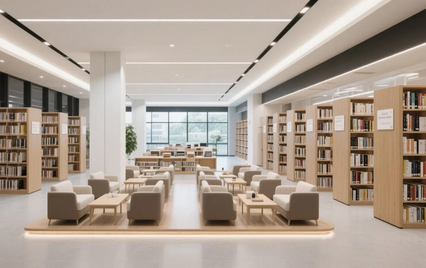 Custom Bookstore Furniture Showcase Library Book Shelf Bookshop Bookcase