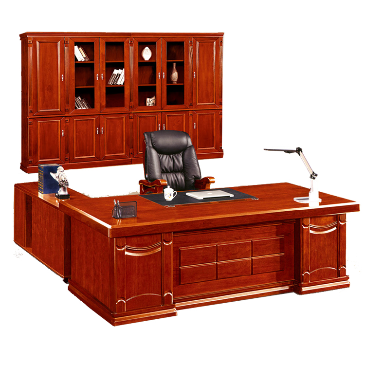 Chinese Style Design Top Grade L Shaped Office Executive Desk (HY-D6218)