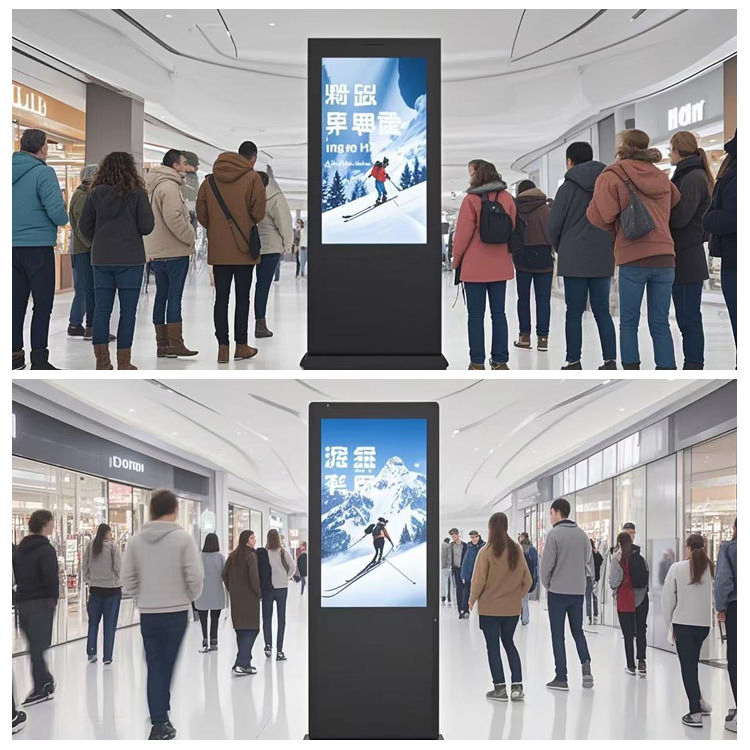65 Inch Outdoor Waterproof Touch Totem Kiosk TV Signage Floor Stand Digital LCD Display Screen Advertising