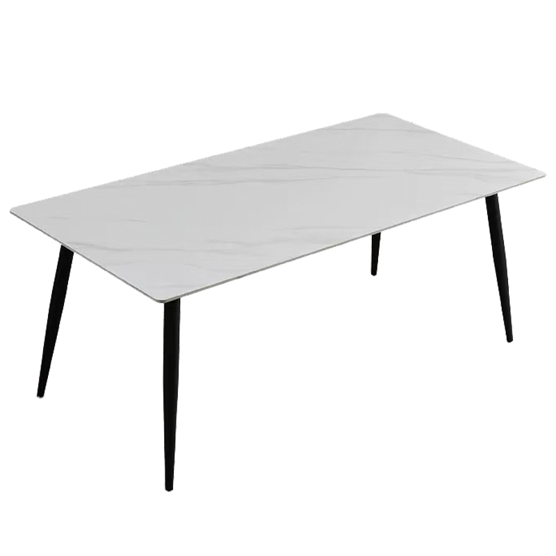 Chinese Foshan Factory: Marble Rectangle and Stainless Steel Leg Dining Tables and Chairs for High Quality Bulk Order Modern Restaurant Furniture
