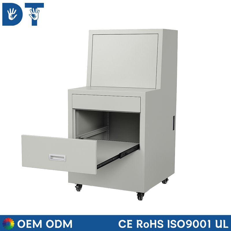 Heavy Duty Steel Monitor Console Desk Powder Coated Industrial Control Cabinet