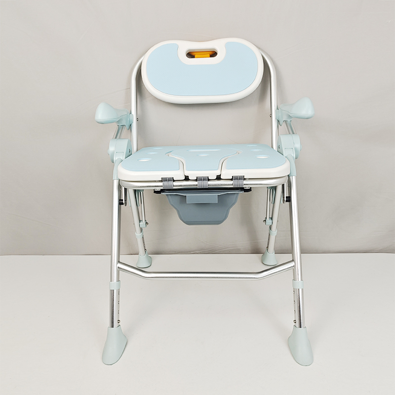 Bathroom Wheelchair for Handicap Foldable Commode Shower Chair for Elderly
