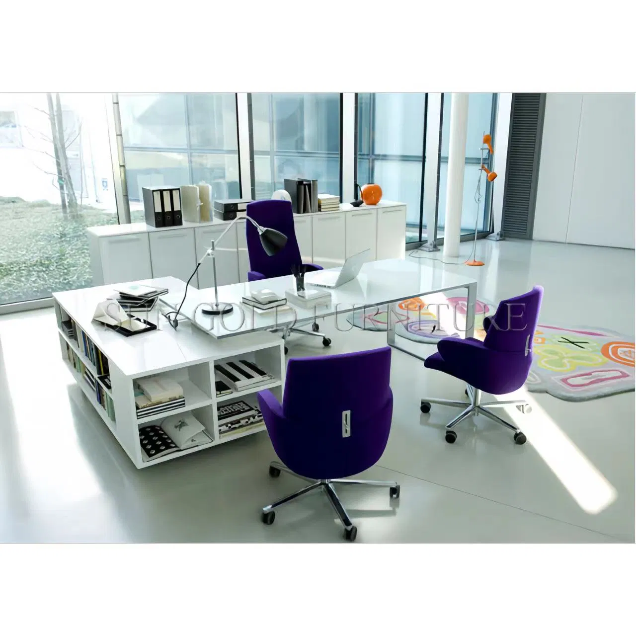 Modern Panel Wood Style Chinese Luxury Executive Office Desk (SZ-OD479)