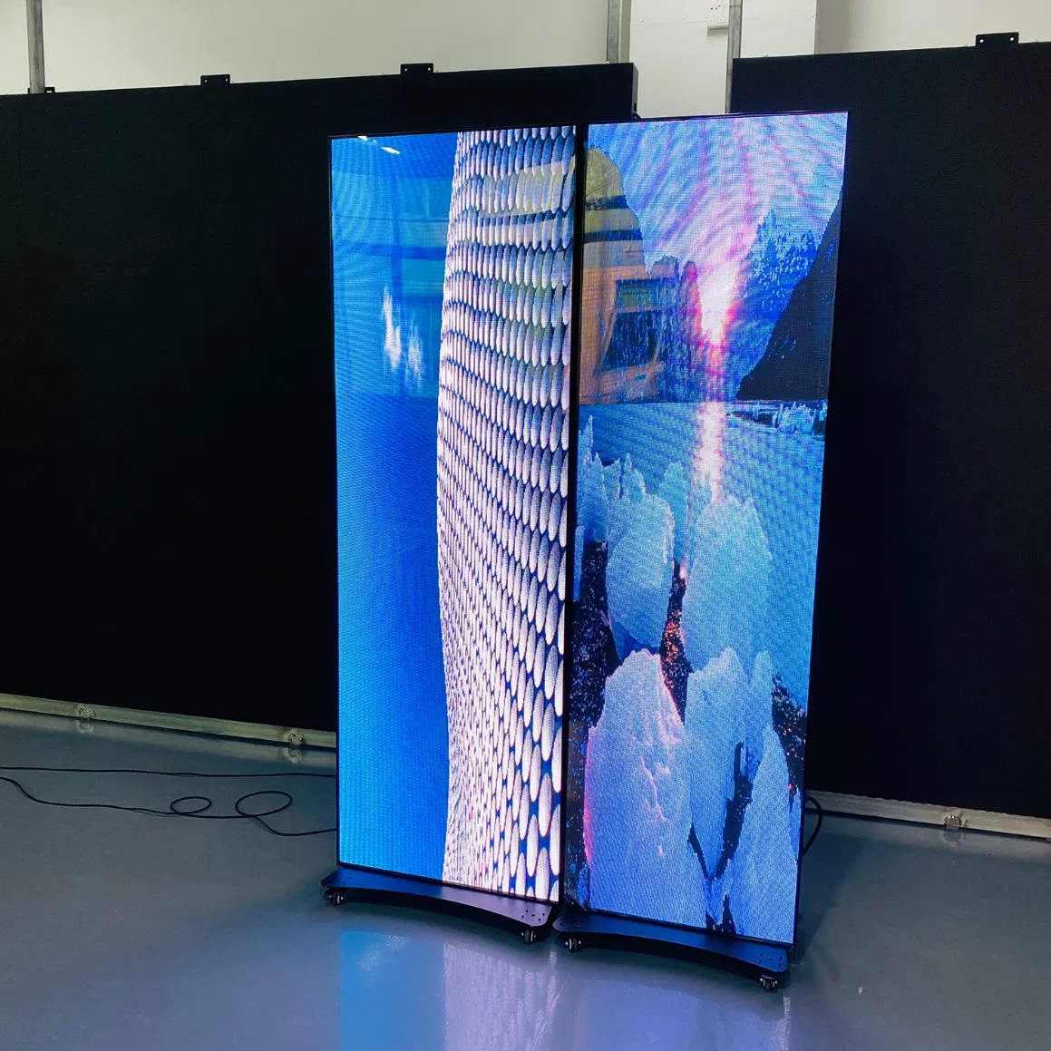 Shenzhen Indoor P1.9 P2.5 P3 HD WiFi Foldable Floor Stand Mirror LED Poster Display Panel Advertising LED Screen Poster