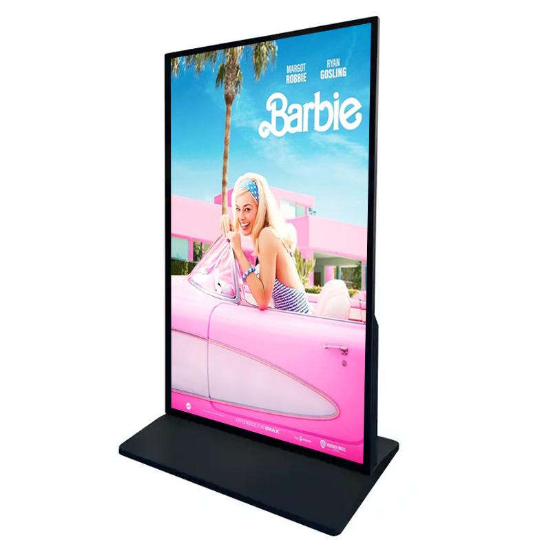 Kingone 55 Inch Floor Free Standing Full Screen Digital Kiosk Capacitive LCD Advertising Display Digital Signage Screen