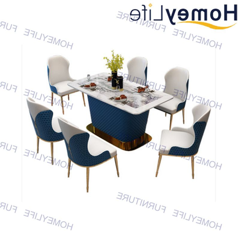Chinese New Model Restaurant Furniture Marble Top Dining Table