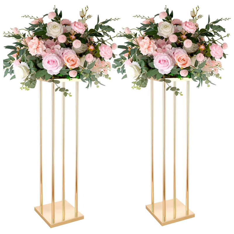 High Quality Electroplate Metal Flower Vase Flowers Holder Stand for Party Tables Decorations