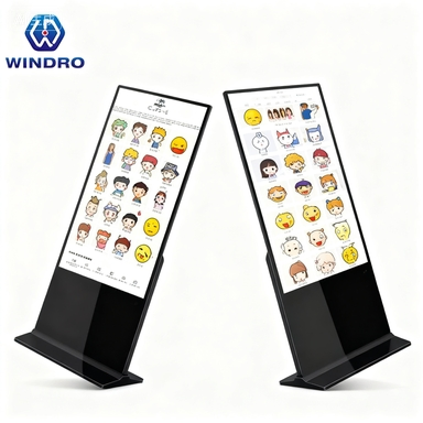 55 Inch Floor Standing Panel LCD Touch Screens Advertising Display Players