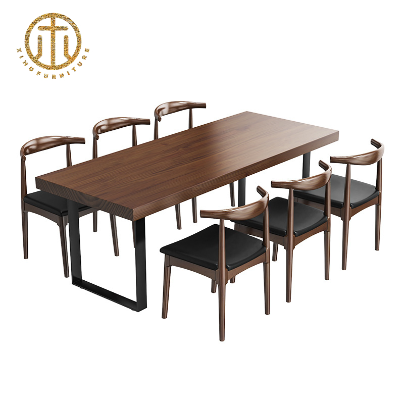 Modern Chinese Rectangular Brown Waterproof Customized Living Room Dining Table