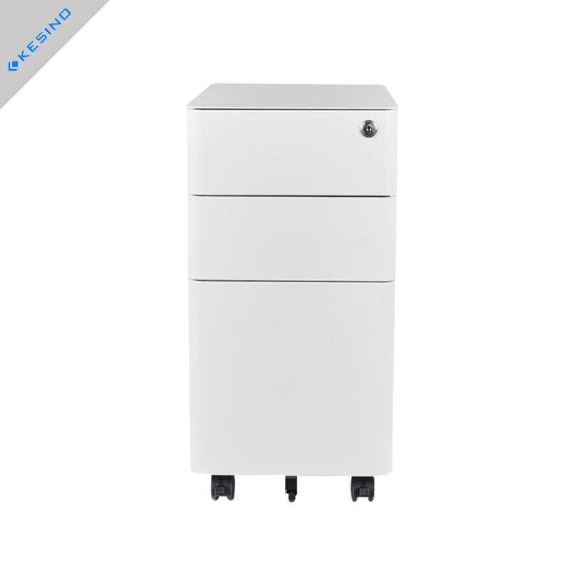Office Furniture Three Drawer Cabinet with Movable Wheels Cabinet Control Room Console