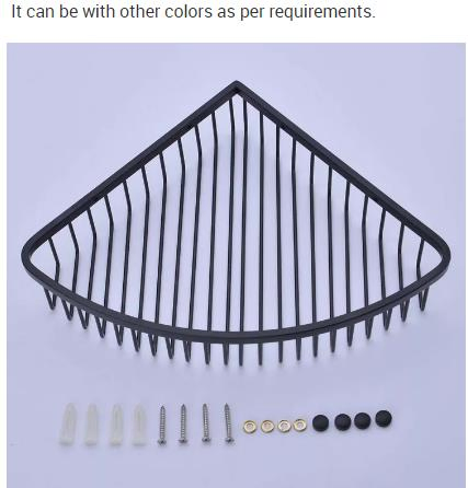 Wall Mounted Brass Rack Zinc Alloy Bathroom Corner Basket High Quality Storage Basket SS304 Shower Shelf Chinese OEM Factory