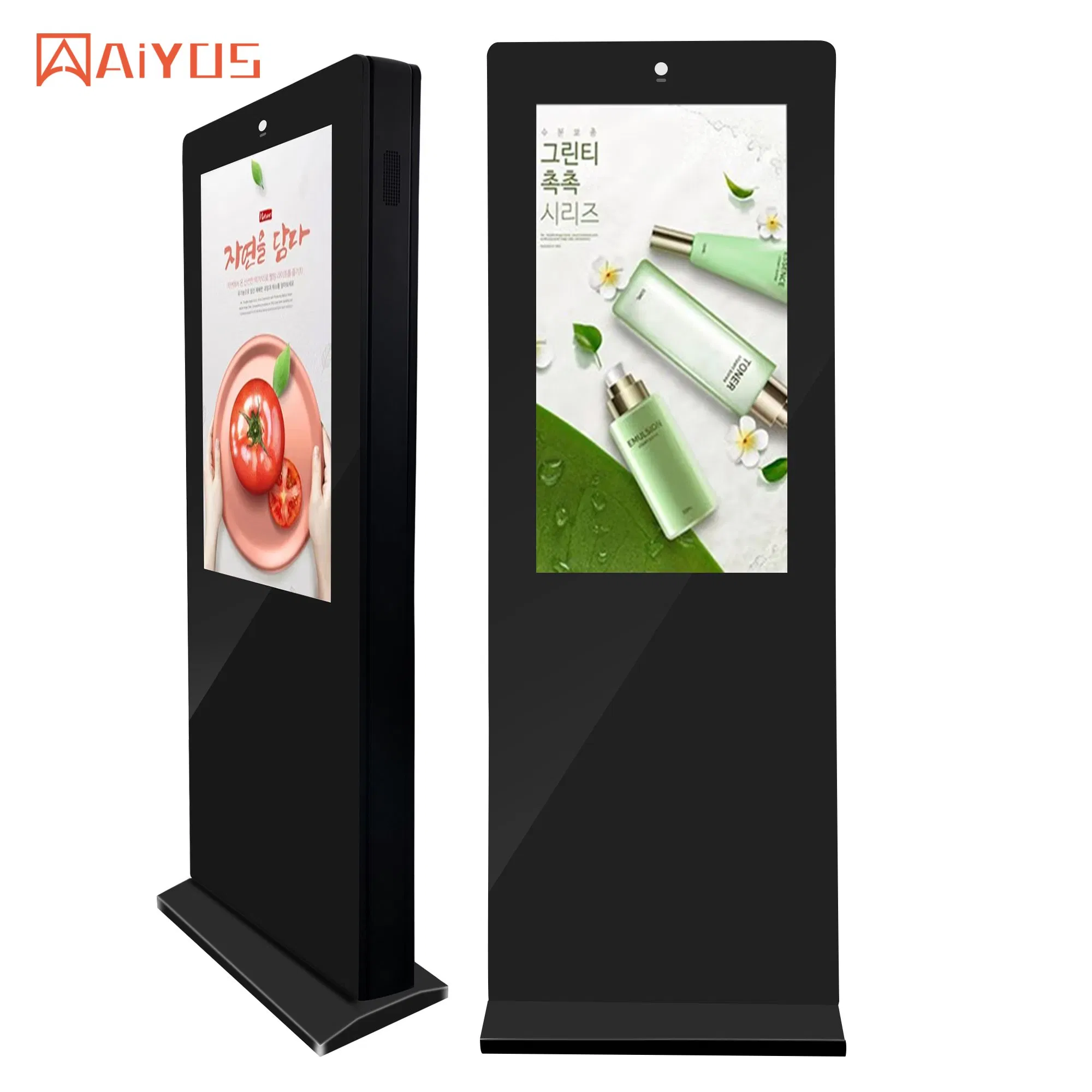 55inch IP65 Waterproof Floor LED Outdoor Screen Remotely Control Digital Advertising Screen Outdoor Totem