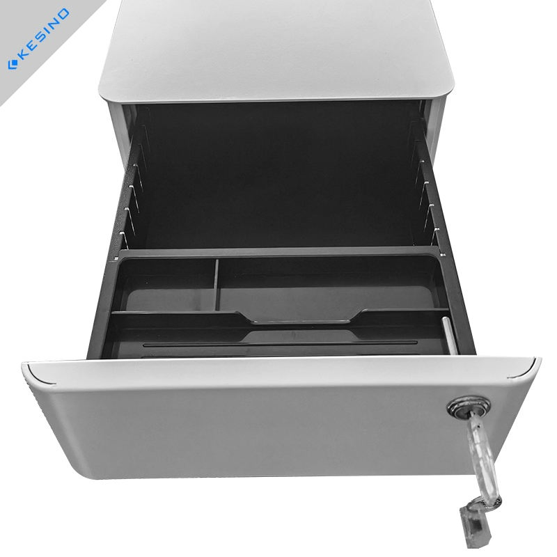 Office Furniture Three Drawer Cabinet with Movable Wheels Cabinet Control Room Console