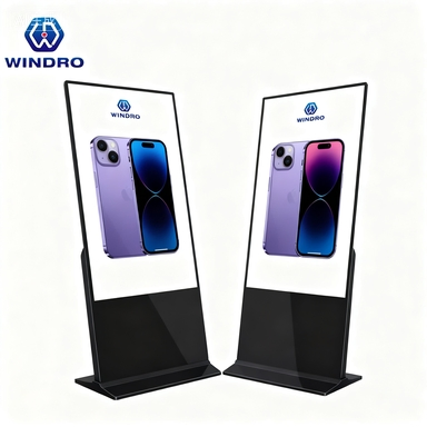 55 Inch Floor Standing Panel LCD Touch Screens Advertising Display Players