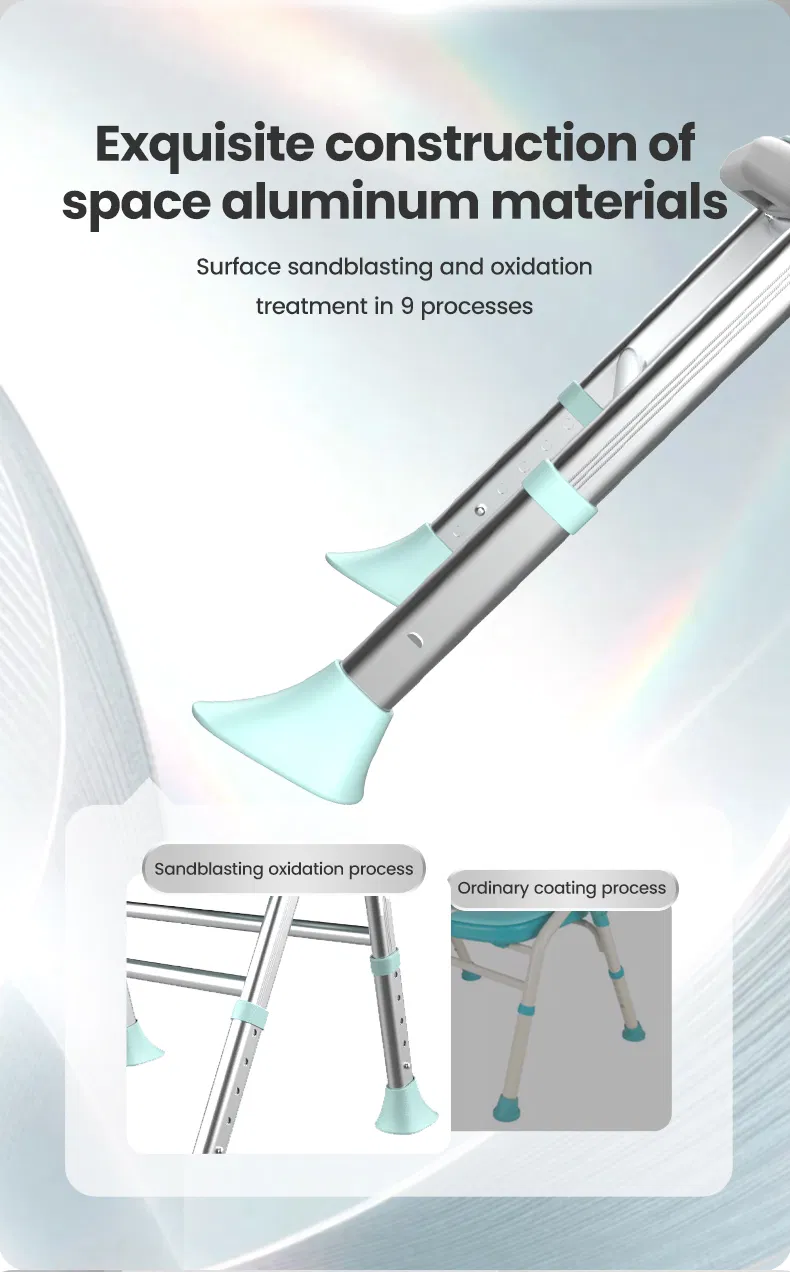 Space-Saving Folding Shower Chair Patent Wide-Stance Anti-Tip Base