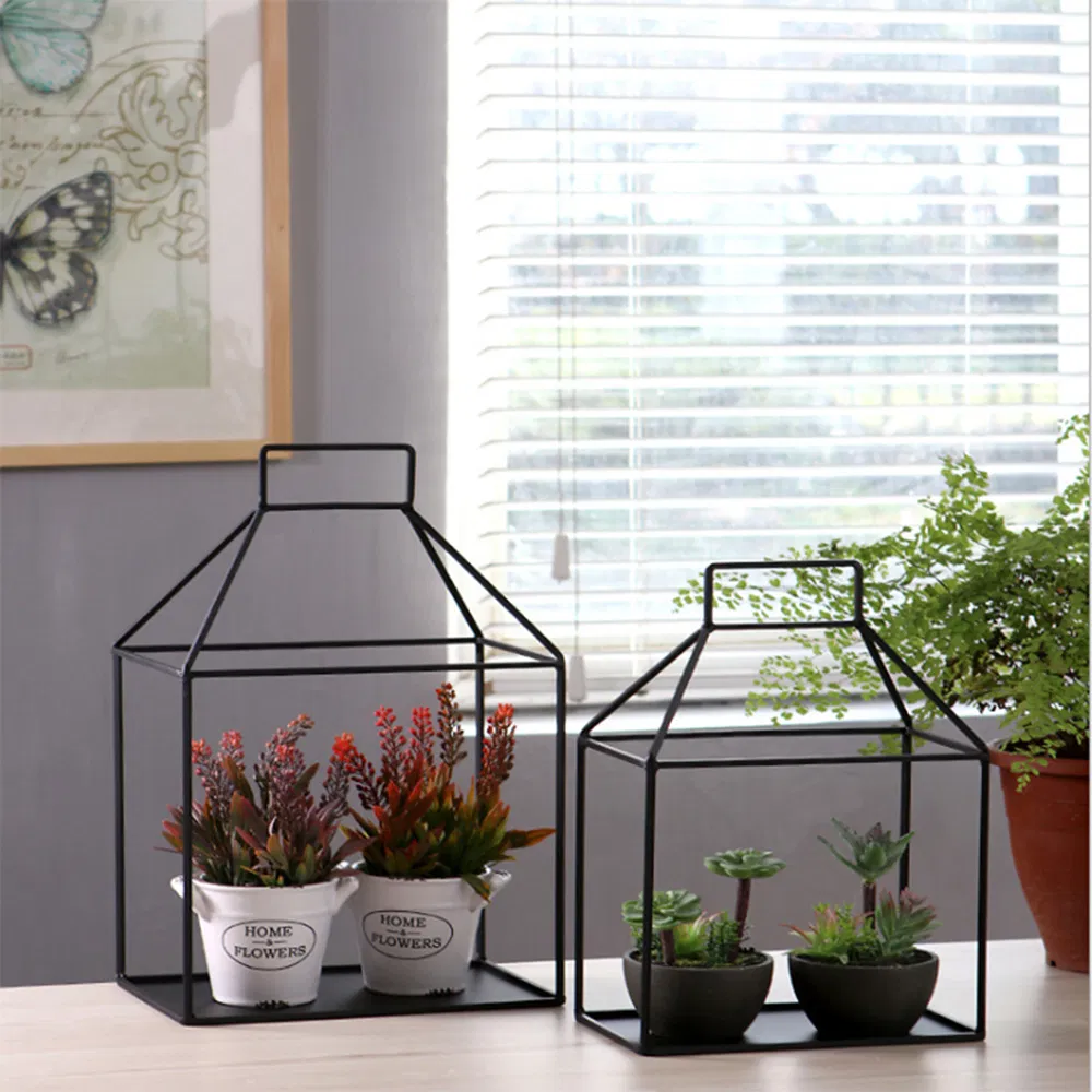 Black Iron Flower Holder Set