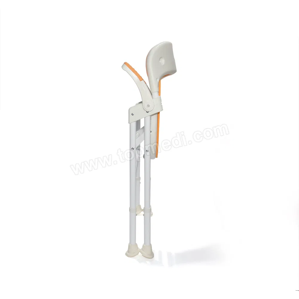 Ergonomic Shower Chair with 5 Adjustable Height Levels, Detachable Backrest, Foldable Arms