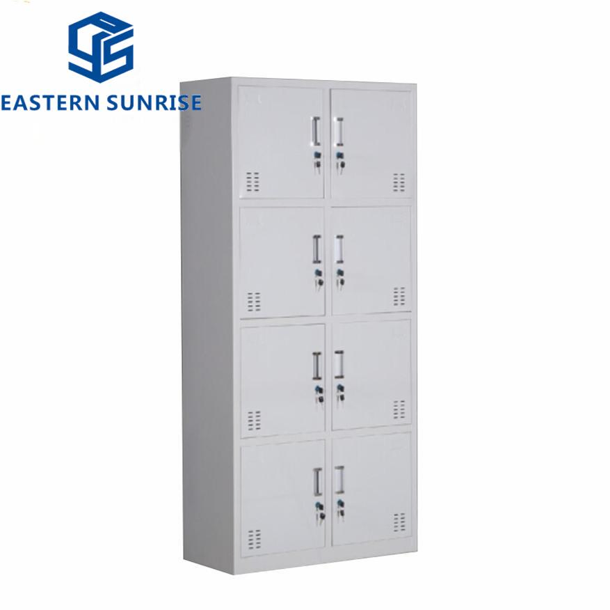 Chinese Factory Metal Gym/School Clothes Steel 8 Doors Locker/Wardrobe