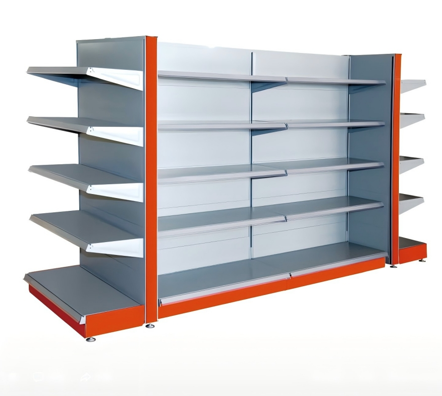 Chinese-Made Double-Sided Metal Heavy-Duty Supermarket Shelves