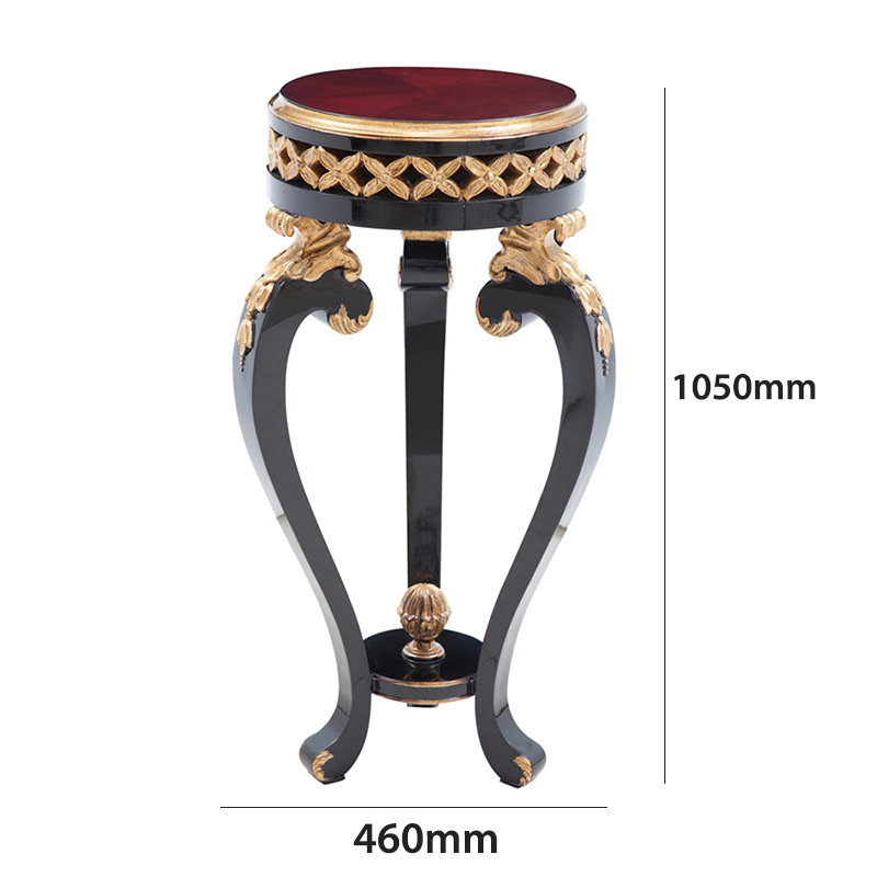 Luxury Furniture Antique European Style Wood Flower Stand Corner Table
