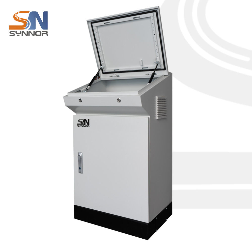 Metal Electronic Bevel Console with Three-Section Design Operator Control Cabinet